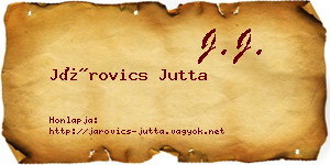 Járovics Jutta névjegykártya